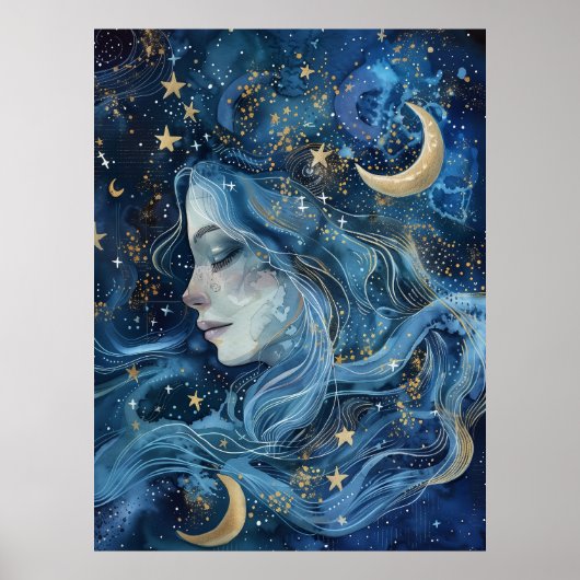 Veil of Luna – Ethereal Goddess  Poster (Vorne)