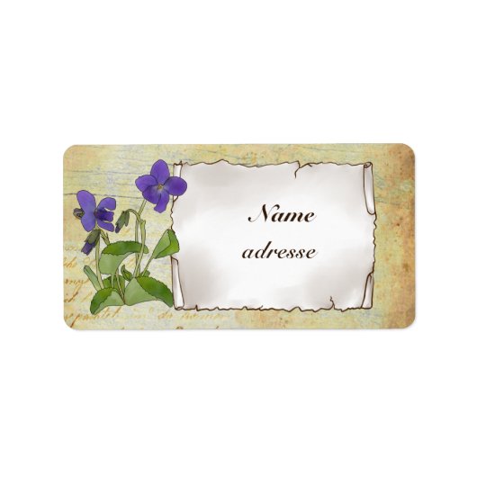 veilchen adressaufkleber (Vorne)