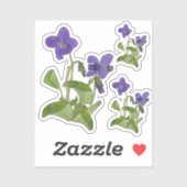 Veilchen  aufkleber (Blatt)