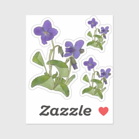 Veilchen aufkleber (Blatt)