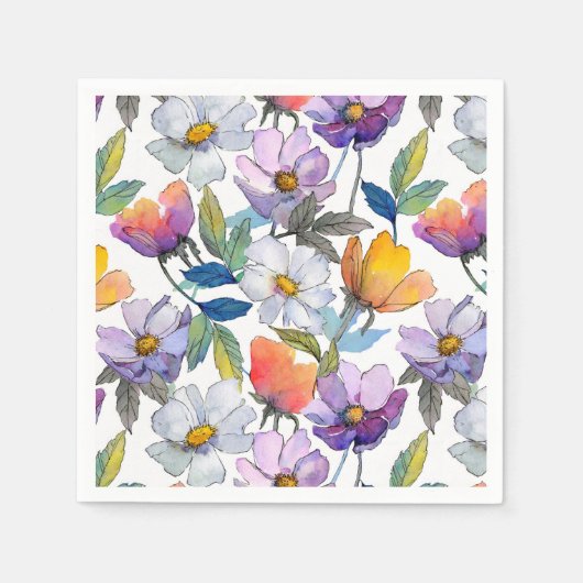 Veilchen-Blumen-Untersetzer Serviette (Vorderseite)