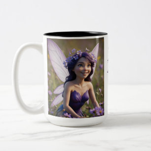 Veilchen-Blumenfee  Zweifarbige Tasse