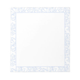 Veilchen-Blumenmuster mit Linien Notizbuch Notizblock