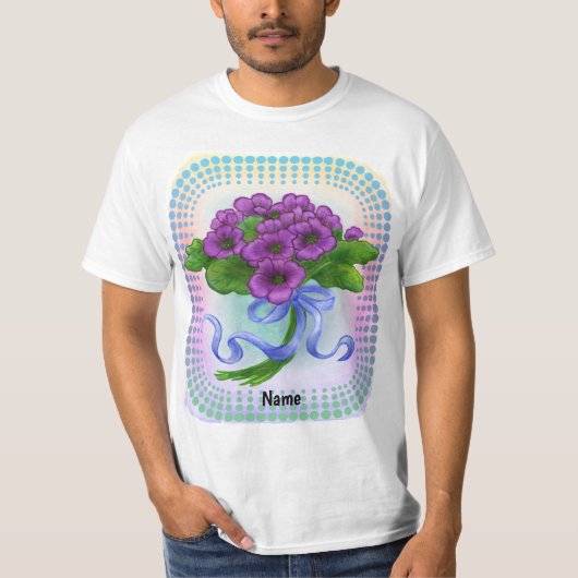 Veilchen Blumenstrauß T-Shirt (Vorderseite)