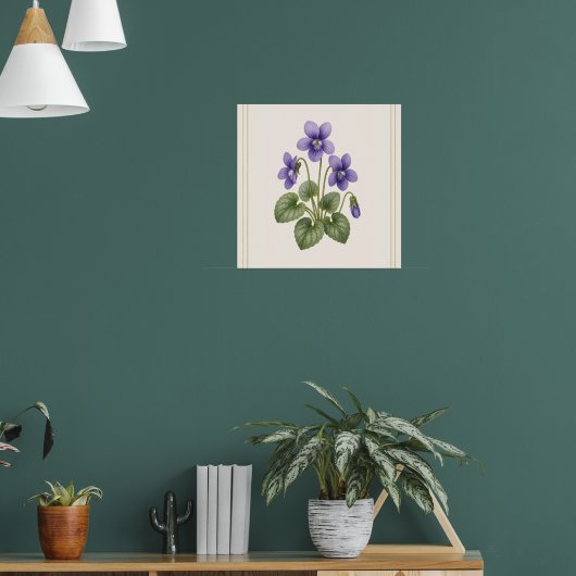 Veilchen Botanik, Februar-Geburtsblume Poster (Wohnzimmer 1)