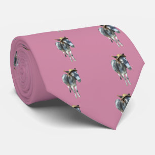 Veilchen der Esel im Strohhut mit Blumen Krawatte