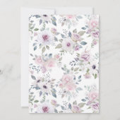 Veilchen erröten Kreuz-und der Blumen-| Foto-Taufe Dankeskarte (Rückseite)