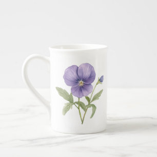 Veilchen Februar Geburtsblume Porzellantasse