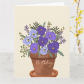 Veilchen Februar Geburtsblumenstrauß Karte (Gelbe Blume)