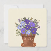 Veilchen Februar Geburtsblumenstrauß Karte (Vorderseite)