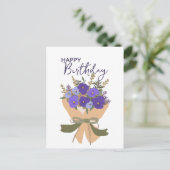 Veilchen Februar Geburtsblumenstrauß Postkarte (Stehend Vorderseite)