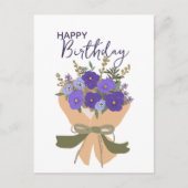 Veilchen Februar Geburtsblumenstrauß Postkarte (Vorderseite)