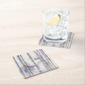 Veilchen-freies Ausdruck-Aquarell Rechteckiger Pappuntersetzer (Vor Ort)