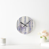 Veilchen-freies Ausdruck-Aquarell Runde Wanduhr (Zuhause)