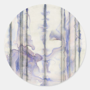 Veilchen-freies Ausdruck-Aquarell Runder Aufkleber
