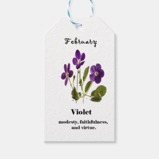 Veilchen-Geschenkanhänger für Februar-Geburtsmonat Geschenkanhänger
