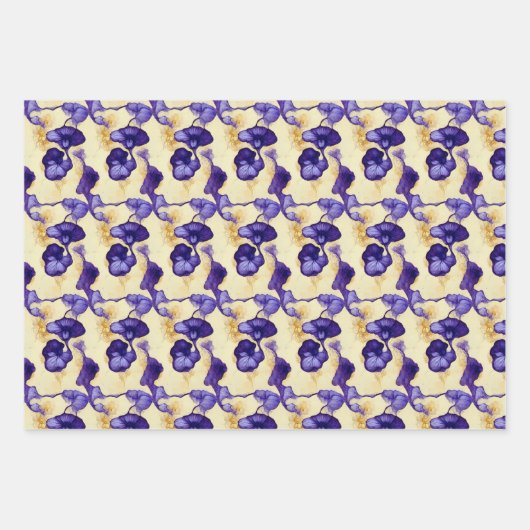 Veilchen Geschenkpapier Set (Vorderseite 3)