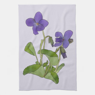 veilchen geschirrtuch