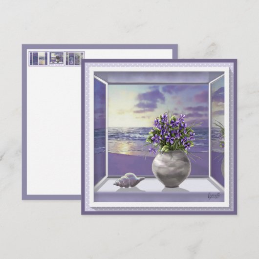 Veilchen in einem Mondglas (Vorne/Hinten)