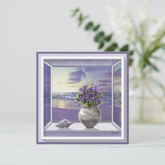 Veilchen in einem Mondglas (Stehend Vorderseite)