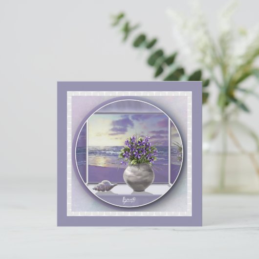 Veilchen in einem Mondglas (Stehend Vorderseite)