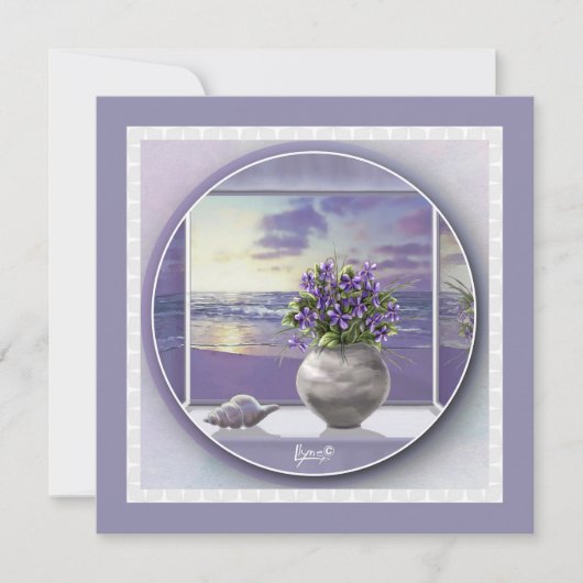 Veilchen in einem Mondglas (Vorderseite)