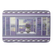 Veilchen in einem Mondglas Badematte (Vorderseite)