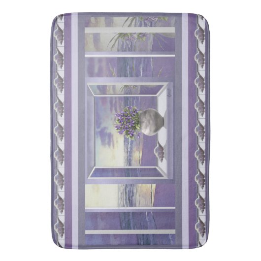 Veilchen in einem Mondglas Badematte (Vorderseite Vertikal)