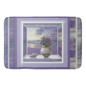 Veilchen in einem Mondglas Badematte (Vorderseite)