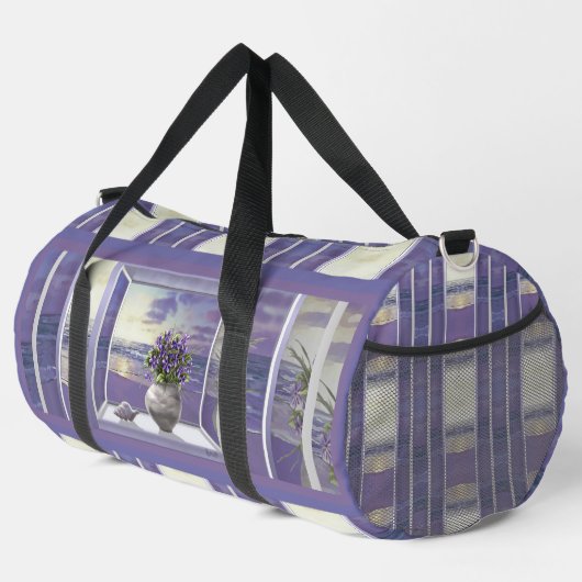 Veilchen in einem Mondglas Duffle Bag (Rechte Ecke)