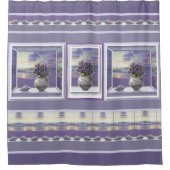 Veilchen in einem Mondglas Duschvorhang (Vorderseite)