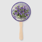 Veilchen in einem Mondglas Fächer (Rückseite)