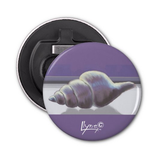 Veilchen in einem Mondglas Flaschenöffner (Vorderseite)