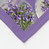 Veilchen in einem Mondglas Fleecedecke (Ecke)