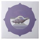 Veilchen in einem Mondglas Fliese (Vorderseite)