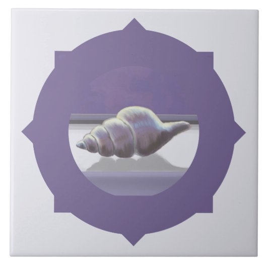 Veilchen in einem Mondglas Fliese (Vorderseite)