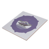 Veilchen in einem Mondglas Fliese (Seite)