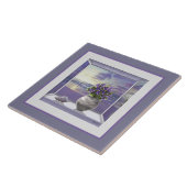 Veilchen in einem Mondglas Fliese (Seite)