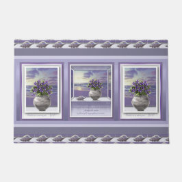 Veilchen in einem Mondglas Fußmatte