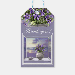 Veilchen in einem Mondglas Geschenkanhänger