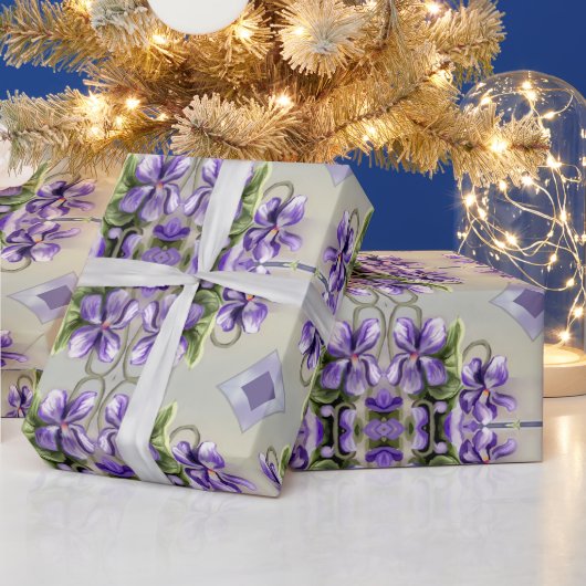 Veilchen in einem Mondglas Geschenkpapier (Feiertage)