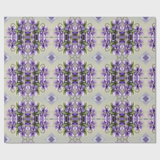 Veilchen in einem Mondglas Geschenkpapier (Flach)