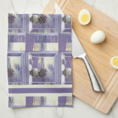 Veilchen in einem Mondglas Geschirrtuch (Viertel Falte)