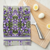 Veilchen in einem Mondglas Geschirrtuch (Viertel Falte)