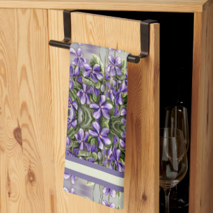 Veilchen in einem Mondglas Geschirrtuch