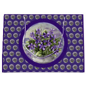 Veilchen in einem Mondglas Große Geschenktüte (Vorderseite)