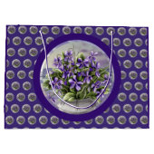 Veilchen in einem Mondglas Große Geschenktüte (Rückseite)