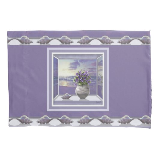 Veilchen in einem Mondglas Kissenbezug (Vorderseite)