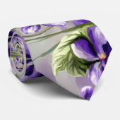 Veilchen in einem Mondglas Krawatte (Gerollt)