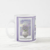 Veilchen in einem Mondglas Mattglastasse (Links)